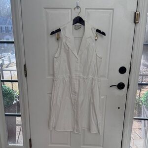 Sleeveless White shirt dress Dress